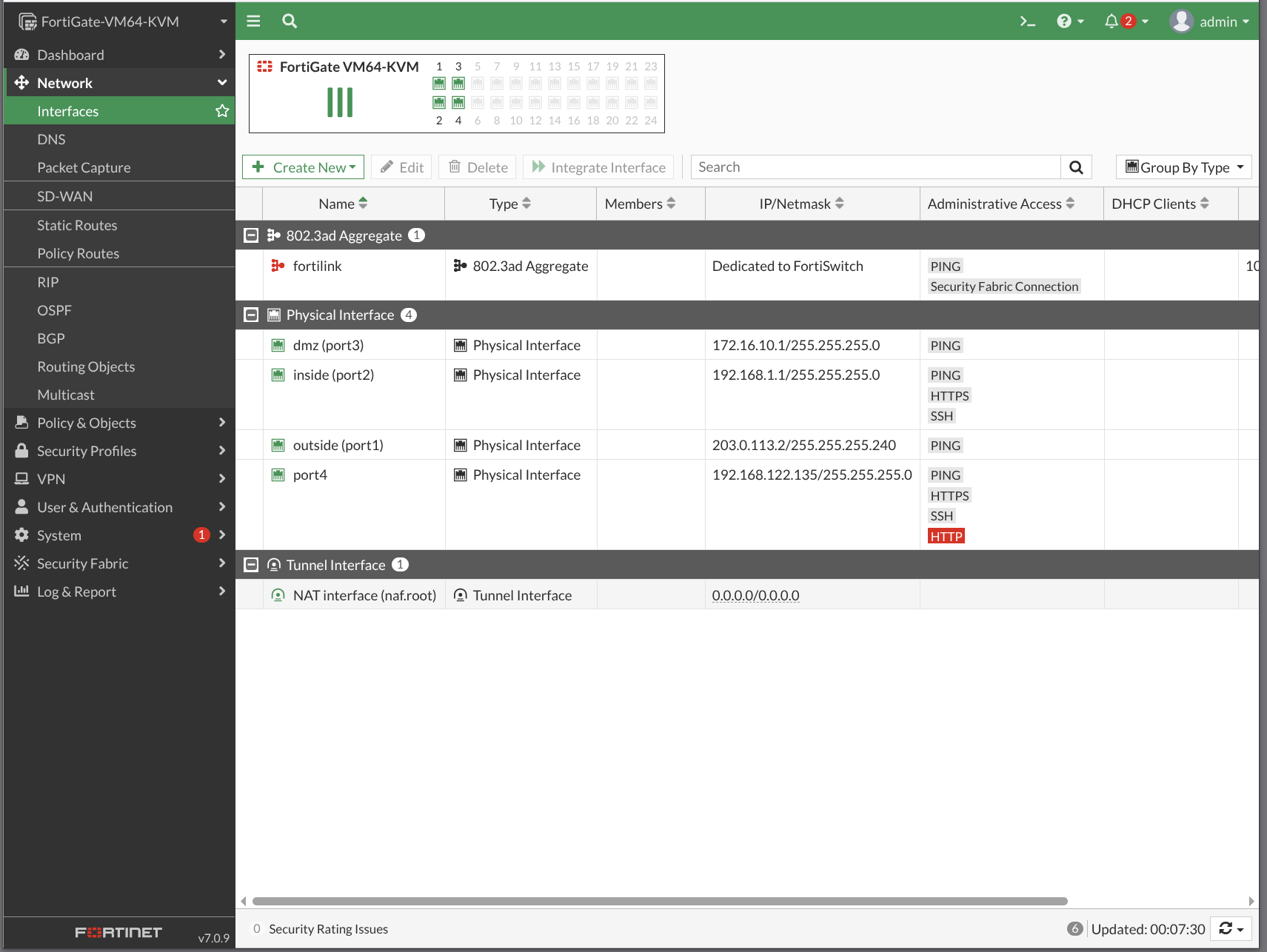 GUI verification — interface state